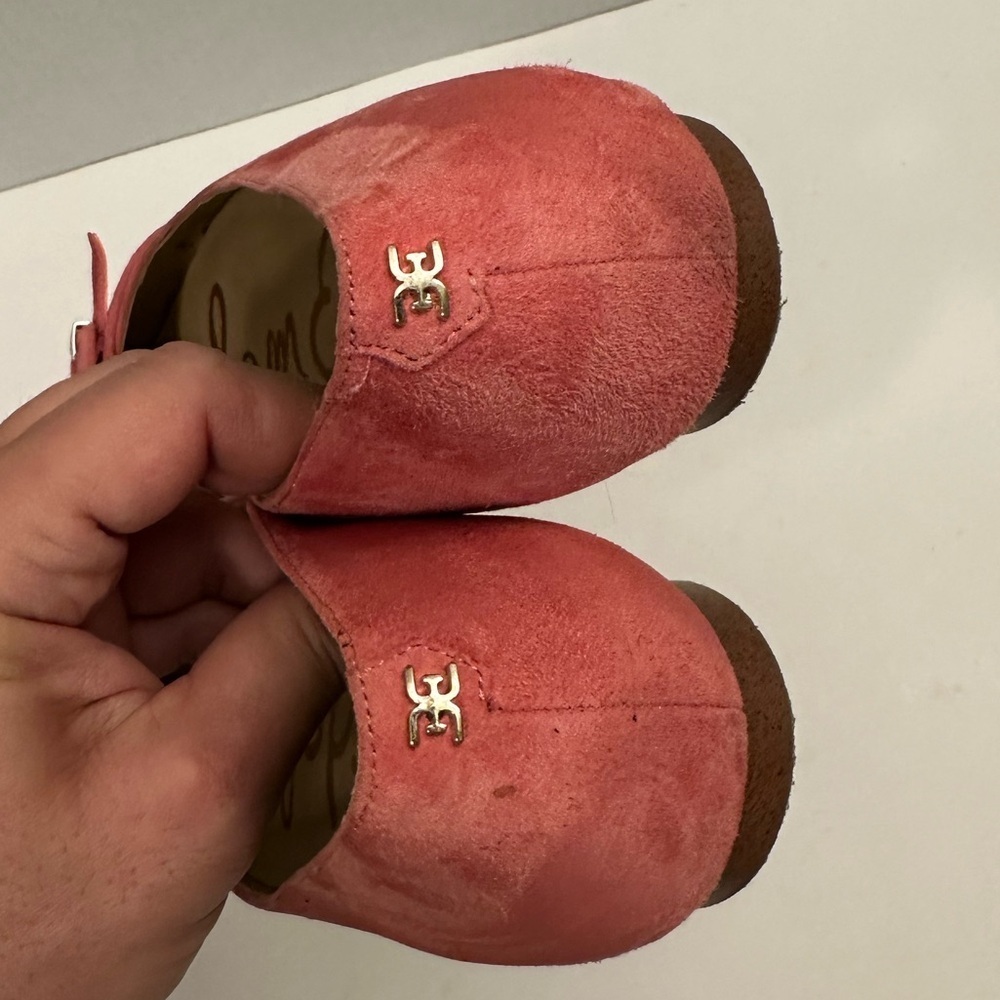 SAM EDELMAN Sonja Suede Leather Buckle Flats in Baltic Pink Size 9.5 - Picture 3 of 14